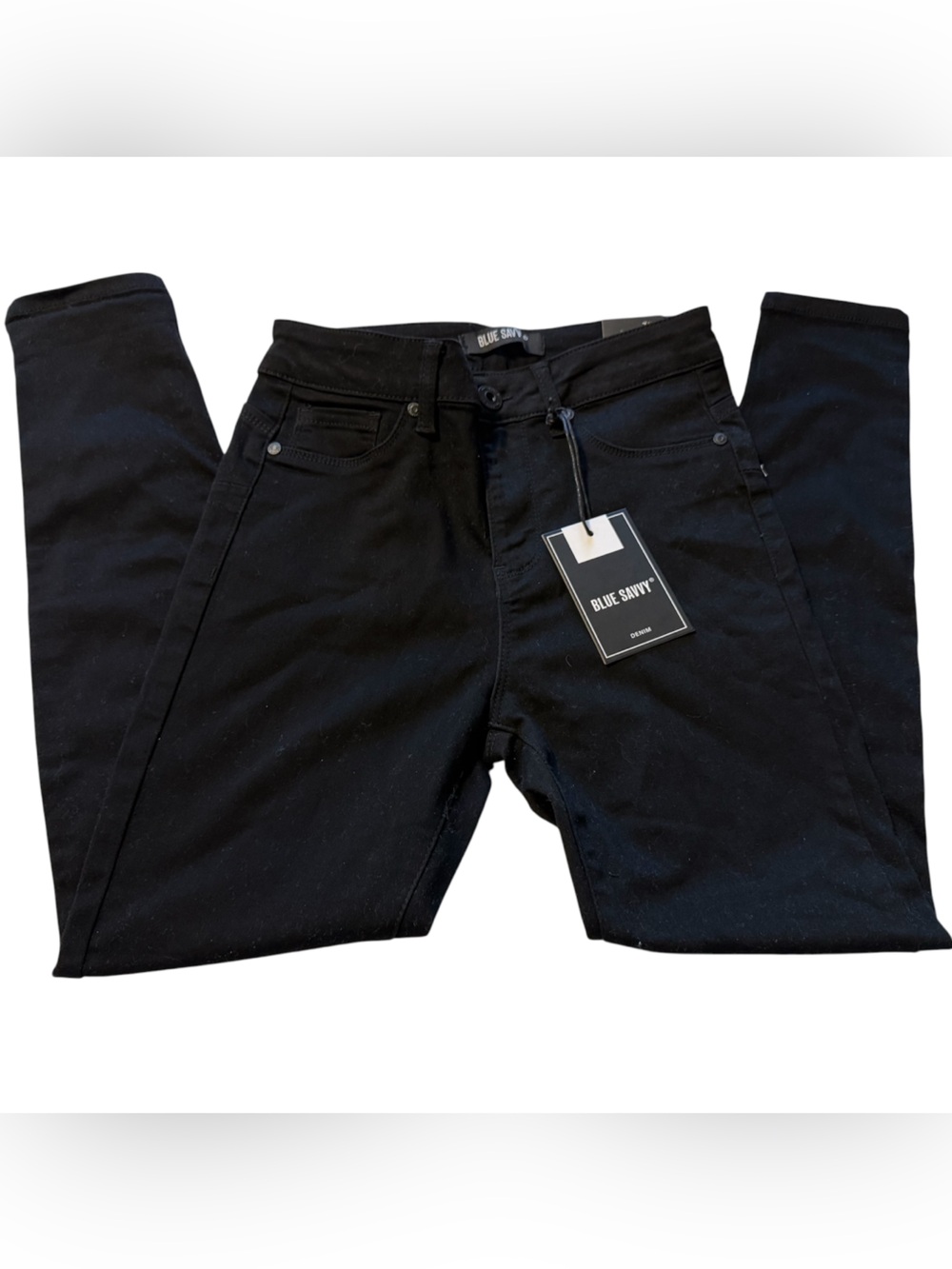 Blue Savvy Women’s Black Jeans Ankle Skinny Size 7/28 NWT